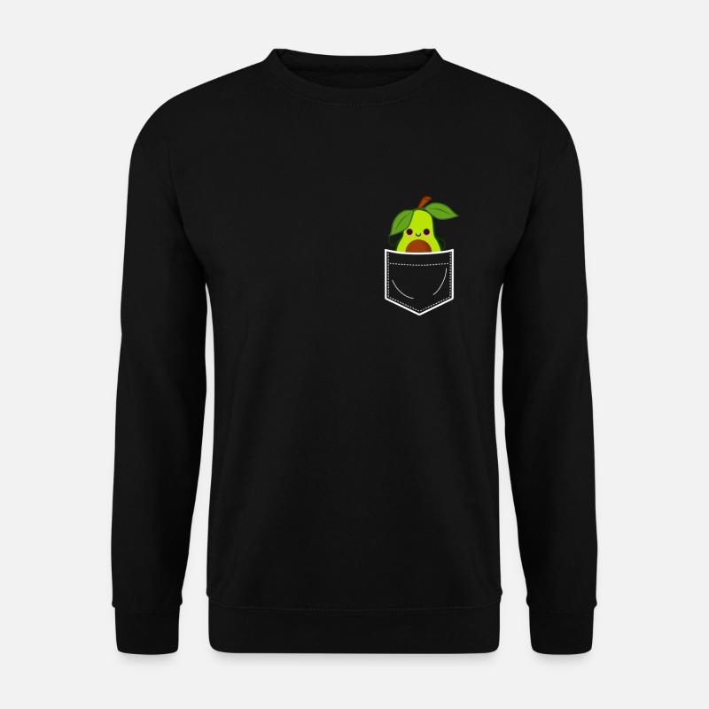 Avocado in breast pocket - Unisex Sweatshirt - black