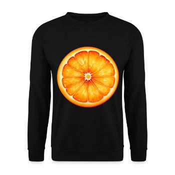 Orange für einen Orange Liebhaber - Unisex Pullover - Schwarz - Vorne - Alina (178cm) & Michal (187cm)