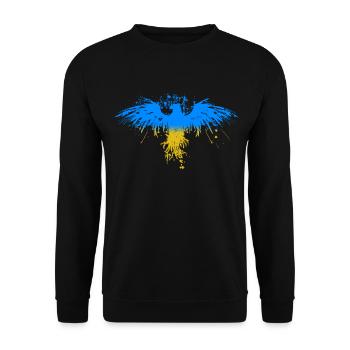 Aigle ukrainien : Soutien à la liberté en Ukraine - Sweat-shirt Unisexe - noir - Devant - Alina (178cm) & Michal (187cm)