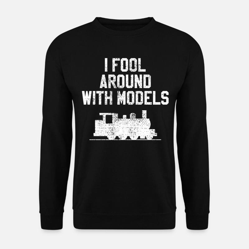 Modelleisenbahn - Unisex Pullover - Schwarz