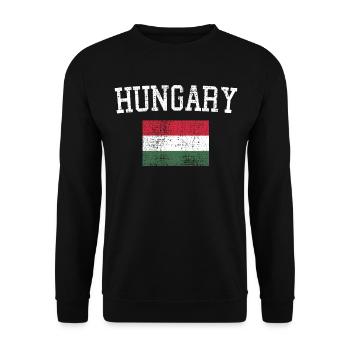 Hongrie - Sweat-shirt Unisexe - noir - Devant - Alina (178cm) & Michal (187cm)