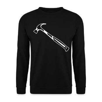 hammer - Unisex Sweatshirt - black - Front - Alina (178cm) & Michal (187cm)