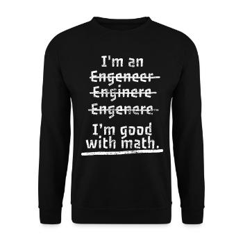 Ingénieur mathématique - Sweat-shirt Unisexe - noir - Devant - Alina (178cm) & Michal (187cm)