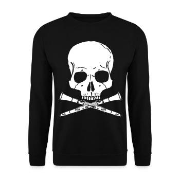 Clarinet Instrument Teacher Player - Unisex Sweatshirt - black - Front - Alina (178cm) & Michal (187cm)