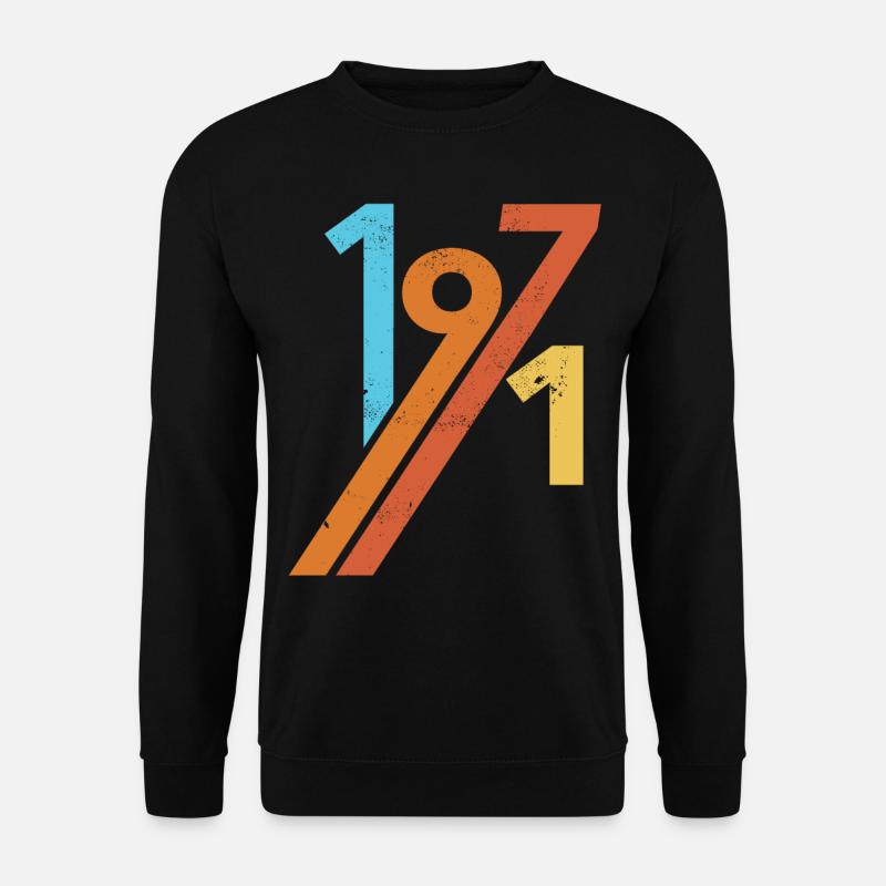 1971 Vintage Retro Geburtstag - Unisex Pullover - Schwarz