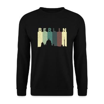 Skyline de Berlin - Sweat-shirt Unisexe - noir - Devant - Alina (178cm) & Michal (187cm)