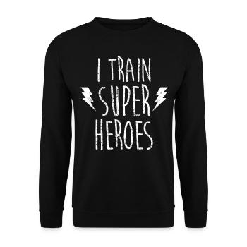 Trainer - Unisex Sweatshirt - black - Front - Alina (178cm) & Michal (187cm)