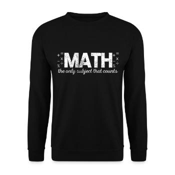 Maths vintage - Sweat-shirt Unisexe - noir - Devant - Alina (178cm) & Michal (187cm)