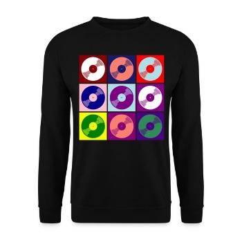 vinyle - Sweat-shirt Unisexe - noir - Devant - Alina (178cm) & Michal (187cm)