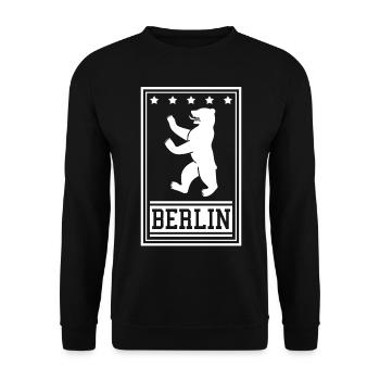 Berliner Baer - Unisex Pullover - Schwarz - Vorne - Alina (178cm) & Michal (187cm)