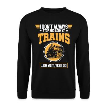 CHEMISE DE TRAIN - Sweat-shirt Unisexe - noir - Devant - Alina (178cm) & Michal (187cm)