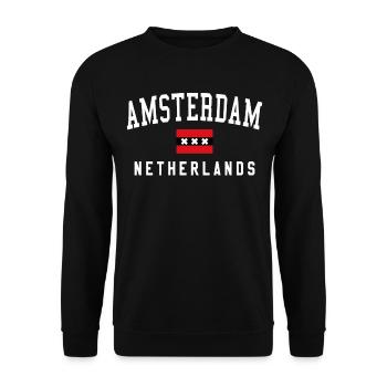 Souvenir d'Amsterdam - Sweat-shirt Unisexe - noir - Devant - Alina (178cm) & Michal (187cm)