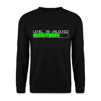 Niveau 30e anniversaire du joueur - Sweat-shirt Unisexe - noir - Devant - Alina (178cm) & Michal (187cm)
