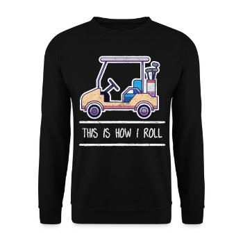 Golf - Unisex Pullover - Schwarz - Vorne - Alina (178cm) & Michal (187cm)