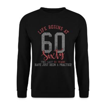 60ème anniversaire - Sweat-shirt Unisexe - noir - Devant - Alina (178cm) & Michal (187cm)