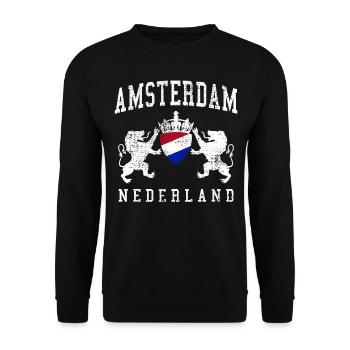 Amsterdam - Sweat-shirt Unisexe - noir - Devant - Alina (178cm) & Michal (187cm)