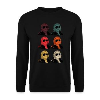 Back Klassik Musik Komponist - Unisex Pullover - Schwarz - Vorne - Alina (178cm) & Michal (187cm)