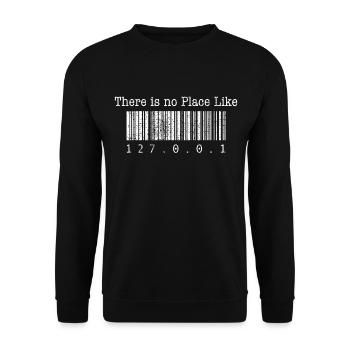 127 0 0 1 - Unisex Sweatshirt - black - Front - Alina (178cm) & Michal (187cm)