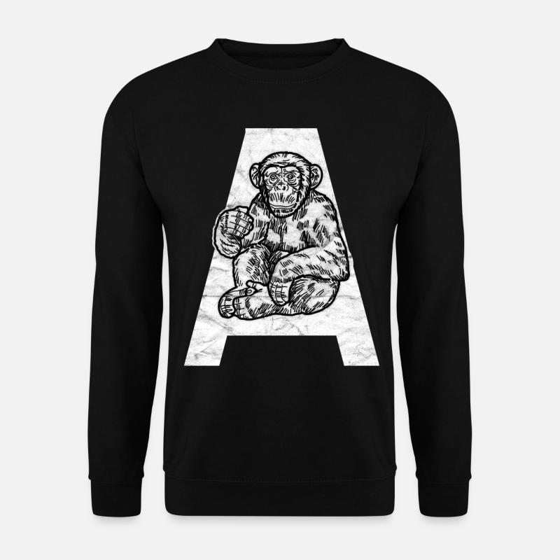 Chimpanzé de primate singe - Sweat-shirt Unisexe - noir