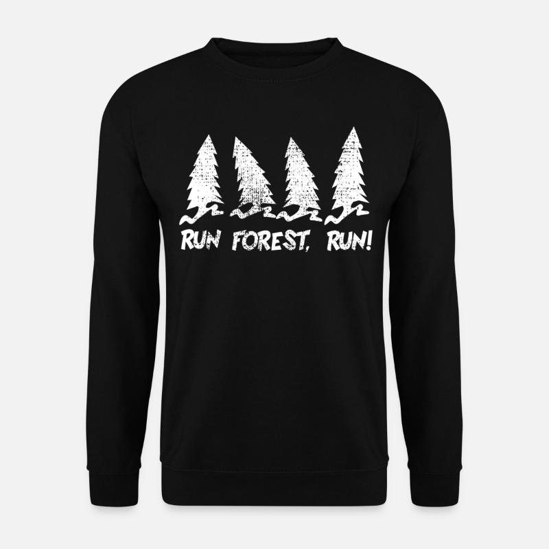 Wald Forest Lauf Run Witz - Unisex Pullover - Schwarz