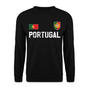 Portugal - Unisex Pullover - Schwarz - Vorne - Alina (178cm) & Michal (187cm)