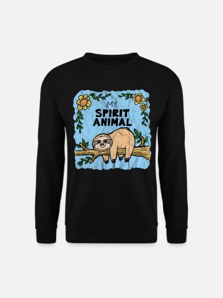 Chilling Lazy Sloth - Unisex Sweatshirt - black