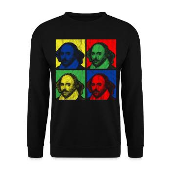 POP ART SHAKESPEARE - Unisex Sweatshirt - black - Front - Alina (178cm) & Michal (187cm)