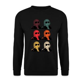 Johann Sebastian Bach - Sweat-shirt Unisexe - noir - Devant - Alina (178cm) & Michal (187cm)