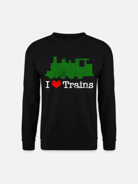 Train railway heart - Unisex Sweatshirt - black