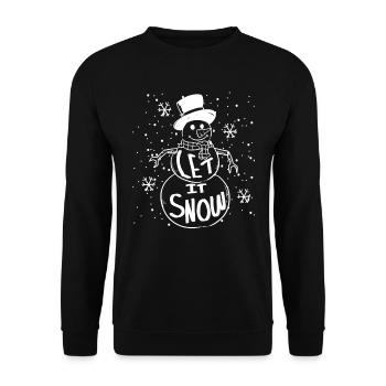 snowman - Unisex Sweatshirt - black - Front - Alina (178cm) & Michal (187cm)