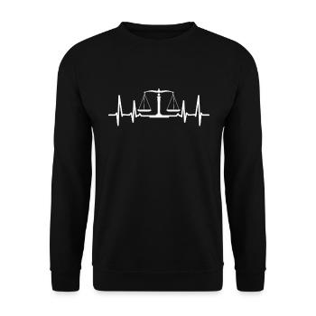 Staatsexamen Jura Rechtswissenschaften - Unisex Pullover - Schwarz - Vorne - Alina (178cm) & Michal (187cm)