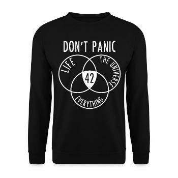 42 - Unisex Sweatshirt - black - Front - Alina (178cm) & Michal (187cm)