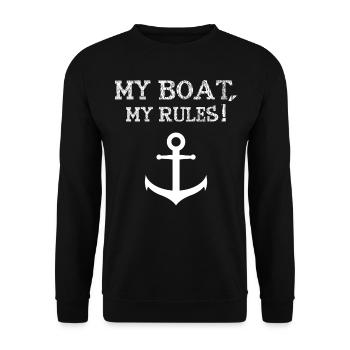 ancre - Sweat-shirt Unisexe - noir - Devant - Alina (178cm) & Michal (187cm)