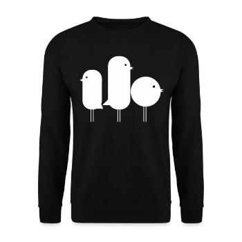 Oiseaux noirs - Sweat-shirt Unisexe - noir - Devant - Alina (178cm) & Michal (187cm)