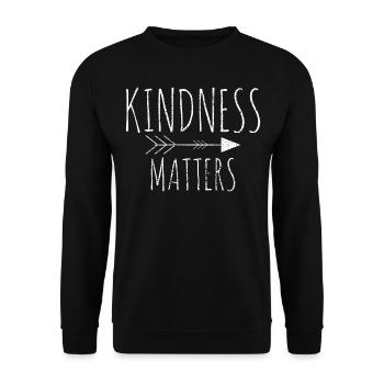 KINDNESS - Unisex Sweatshirt - black - Front - Alina (178cm) & Michal (187cm)