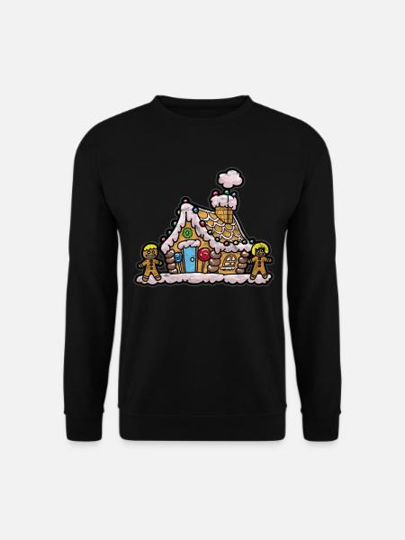 Christmas Nicholas gingerbread house - Unisex Sweatshirt - black