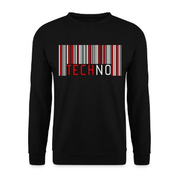 Barcode techno - Unisex Sweatshirt - black - Front - Alina (178cm) & Michal (187cm)