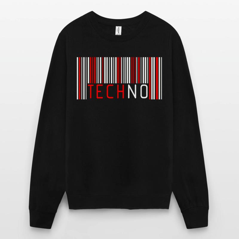 Code barre techno Sweat-shirt Unisexe
