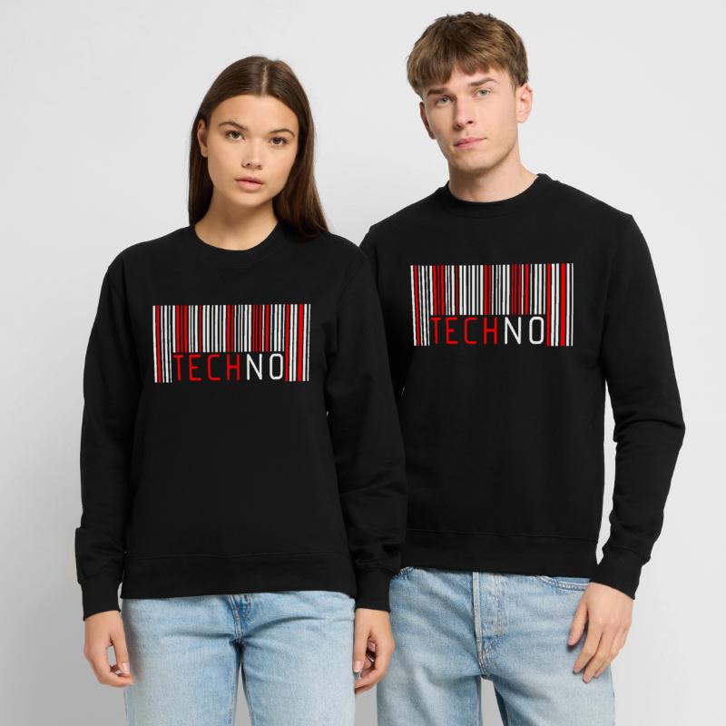 Code barre techno Sweat-shirt Unisexe