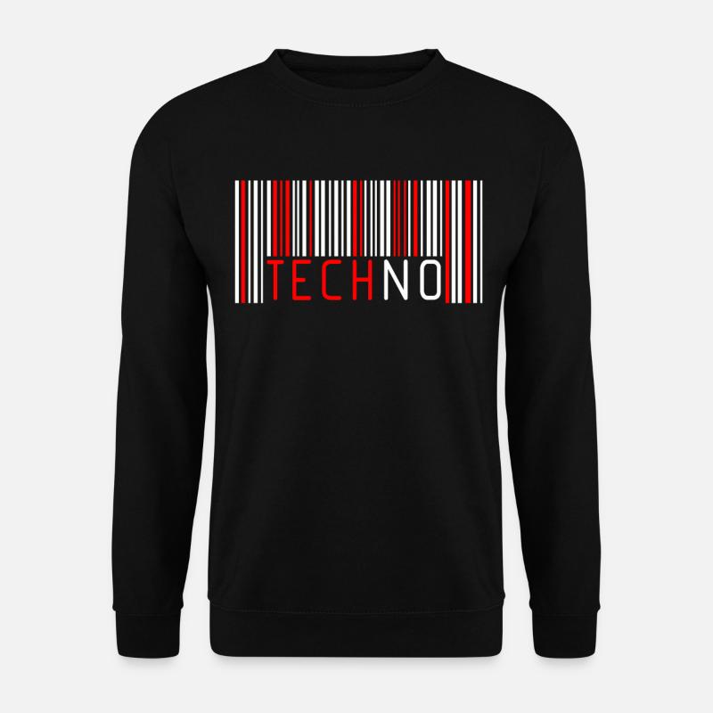 Barcode Techno - Unisex Pullover - Schwarz