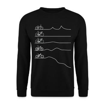 BIKE SHIRT - Unisex Pullover - Schwarz - Vorne - Alina (178cm) & Michal (187cm)