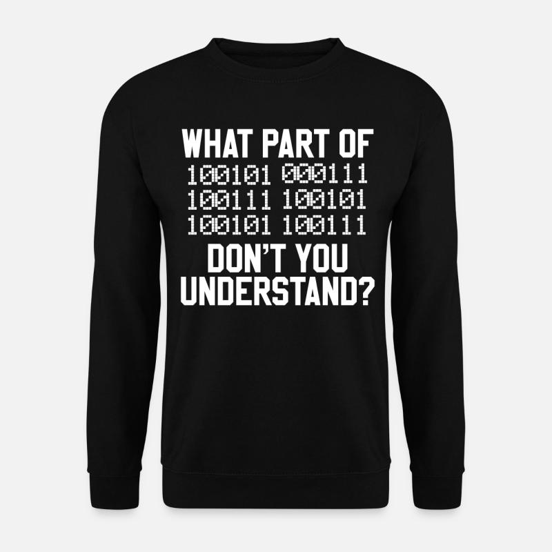 Binaer Code Informatik Student - Unisex Pullover - Schwarz
