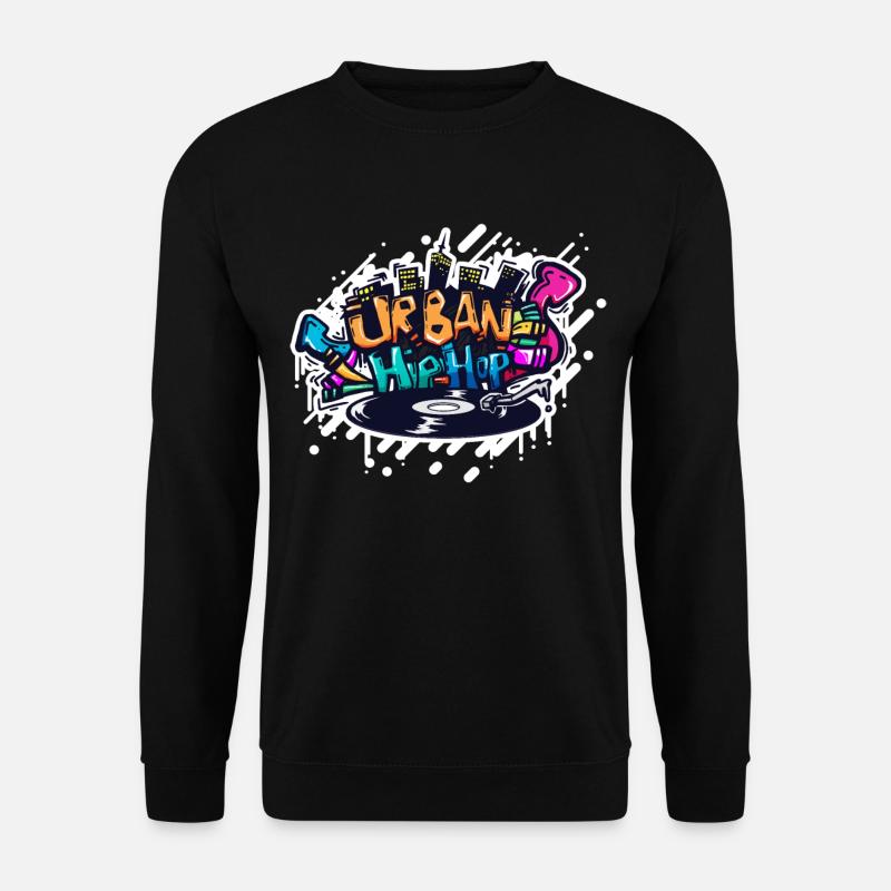 DJ TURNTABLE GRAFFITI - Unisex Sweatshirt - black