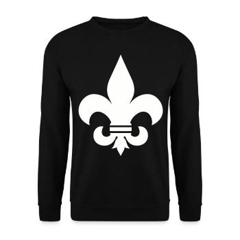 FLEUR DE LIS SHIRT - Unisex Sweatshirt - black - Front - Alina (178cm) & Michal (187cm)