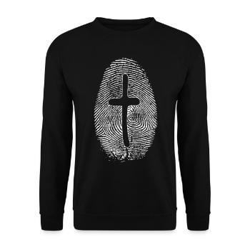 Glaube - Unisex Pullover - Schwarz - Vorne - Alina (178cm) & Michal (187cm)