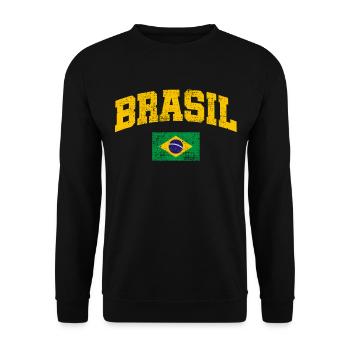 Brasilien - Unisex Pullover - Schwarz - Vorne - Alina (178cm) & Michal (187cm)