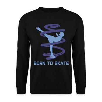 Figure skating skates figure - Unisex Sweatshirt - black - Front - Alina (178cm) & Michal (187cm)