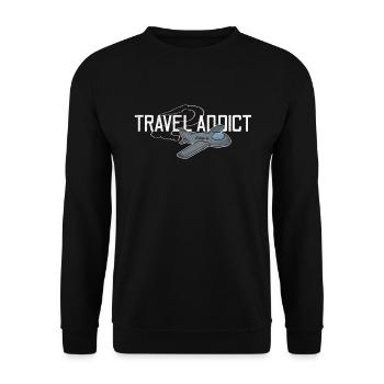 Travel Travel - Unisex Sweatshirt - black - Front - Alina (178cm) & Michal (187cm)