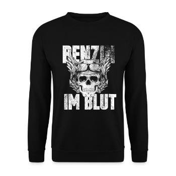 Gasoline In the Blood - Unisex Sweatshirt - black - Front - Alina (178cm) & Michal (187cm)