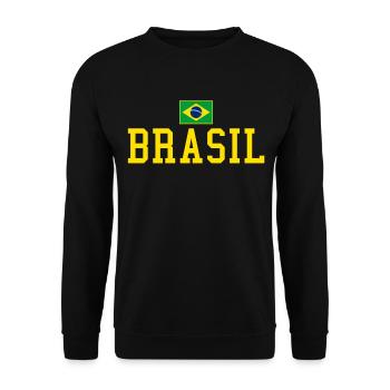 Drapeau du Brésil - Sweat-shirt Unisexe - noir - Devant - Alina (178cm) & Michal (187cm)